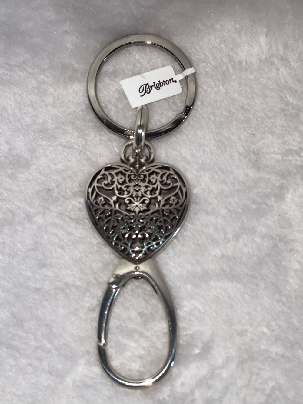 Brighton Silver Filigree Heart Key Holder